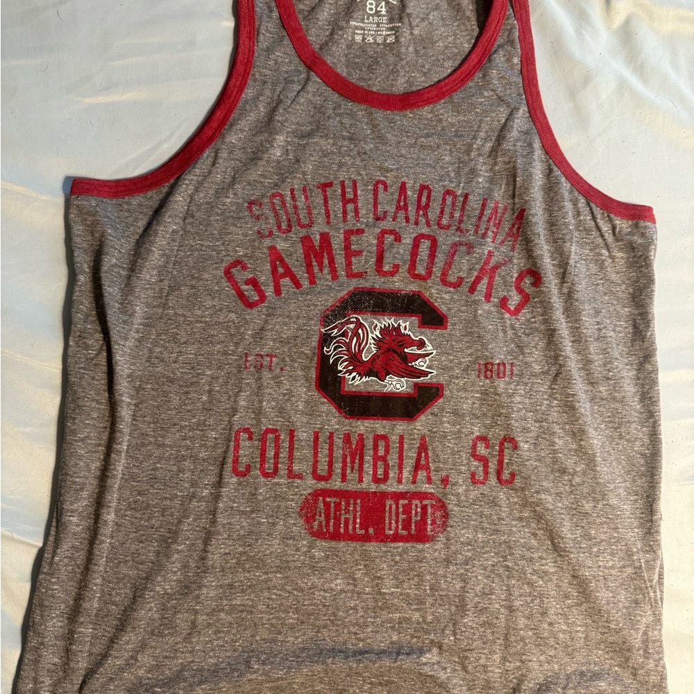 South Carolina Gamecocks Gray and Red Tank Top
